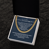 Cuban Link Necklace - To My Soccer Grandson, Always Be With You - Athlete's Gift Shop