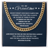 Cuban Link Necklace - To My Soccer Grandson, Always Be With You - Athlete's Gift Shop