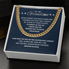 Cuban Link Necklace - To My Soccer Grandson, Always Be With You - Athlete's Gift Shop