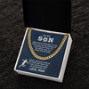 Cuban Link Necklace - To My Soccer Son, Achieve Anything, Love Mom - Athlete's Gift Shop