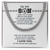 Cuban Link Necklace - To My Soccer Son, Always Have a Home Field - Athlete's Gift Shop