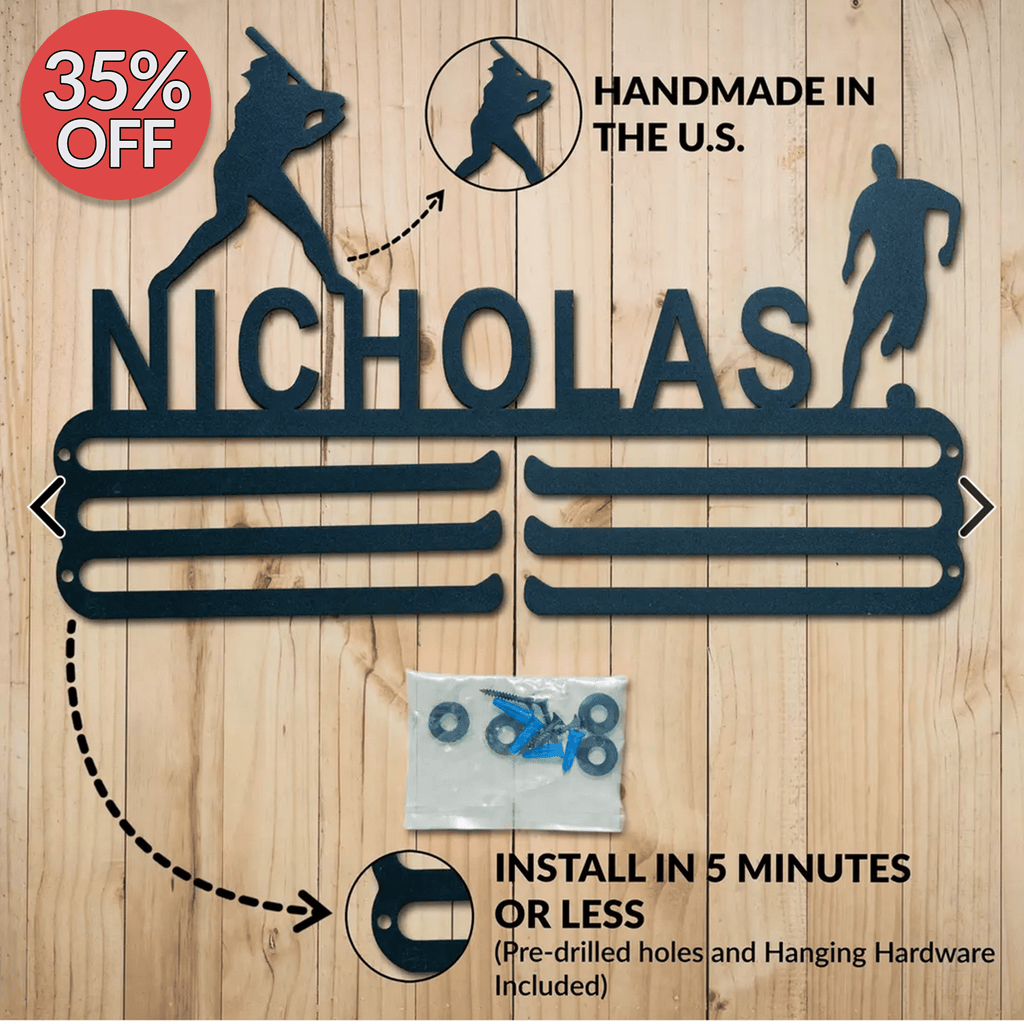 Customized Medal Display Hanger - Athlete's Gift Shop