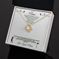 Golf Gift - Love Knot Necklace with Personalized Message Box - Athlete's Gift Shop