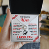 Love Knot Necklace - To My Baseball Wife, Best Catch, (White Card, Black, Red Text) - Athlete's Gift Shop