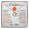 Love Knot Necklace - To My Basketball Daughter, Shoot Your Shot, Love Mom - Athlete's Gift Shop