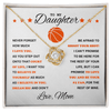Love Knot Necklace - To My Basketball Daughter, Shoot Your Shot, Love Mom - Athlete's Gift Shop