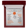 Love Knot Necklace - To My Basketball Granddaughter, Never Forget (white card/orange stars) - Athlete's Gift Shop