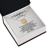 Love Knot Necklace - To My Soccer Daughter, Never Forget, Love Mom (White Card, Black Text) - Athlete's Gift Shop