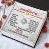 Love Knot Necklace - To My Softball Granddaughter, Want You To Know (White Card, Black text) - Athlete's Gift Shop