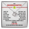 Love Knot Necklace - To My Softball Granddaughter, Want You To Know (White Card, Black text) - Athlete's Gift Shop