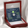 Love Knot Necklace - To My Tennis Daughter, Biggest Fan, Love Mom (Navy) - Athlete's Gift Shop