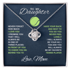 Love Knot Necklace - To My Tennis Daughter, Biggest Fan, Love Mom (Navy) - Athlete's Gift Shop