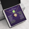 Love Knot Necklace - To My Tennis Granddaughter, Your 1 Fan (Purple) - Athlete's Gift Shop