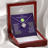 Love Knot Necklace - To My Tennis Granddaughter, Your 1 Fan (Purple) - Athlete's Gift Shop