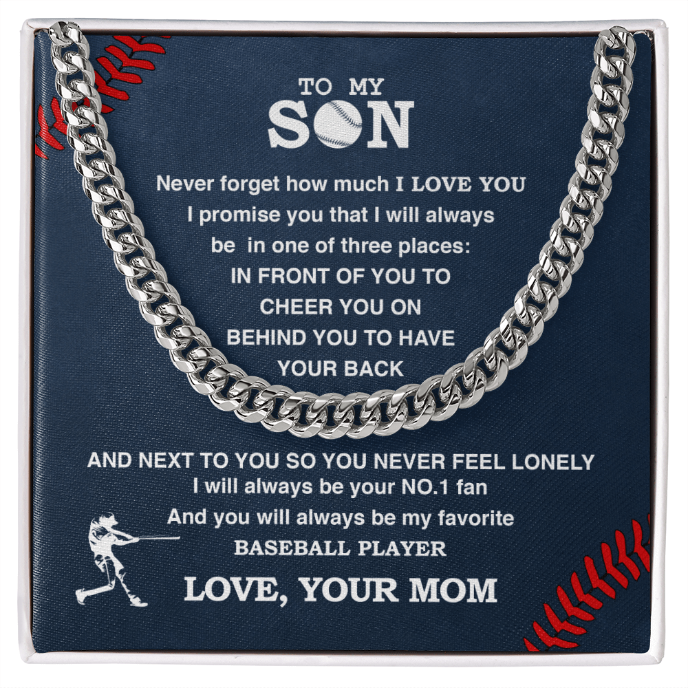 To Baseball Son - Love Mom Test not using artwork swapper - Athlete's Gift Shop