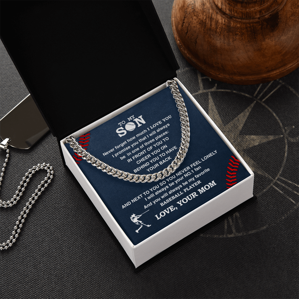 To Baseball Son - Love Mom Test not using artwork swapper - Athlete's Gift Shop