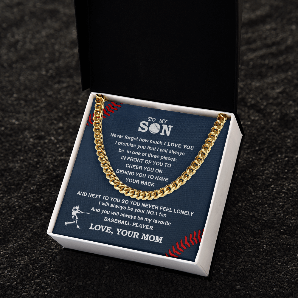 To Baseball Son - Love Mom Test not using artwork swapper - Athlete's Gift Shop