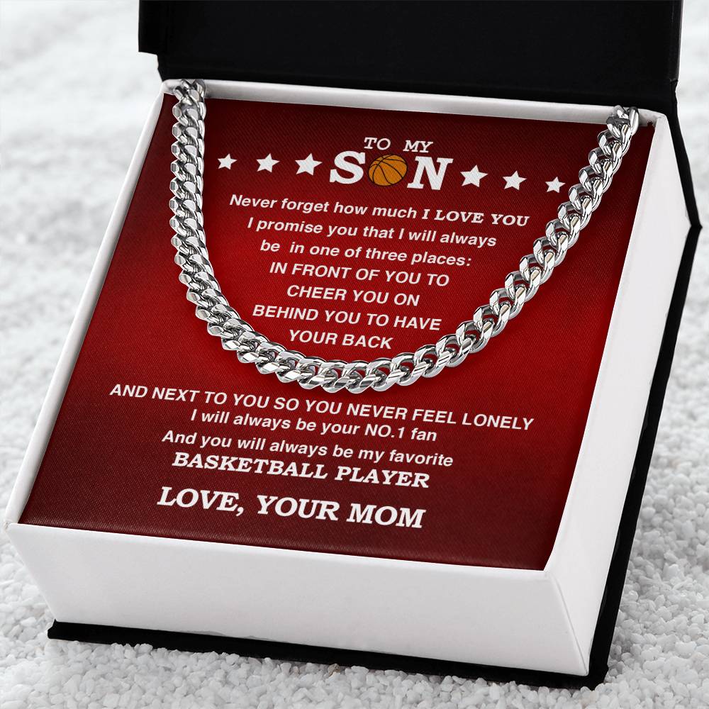 To My Basketball Son, Biggest Fan, From Mom - Athlete's Gift Shop