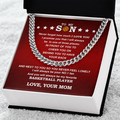 To My Basketball Son, Biggest Fan, From Mom - Athlete's Gift Shop