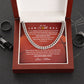To My Basketball Son - Cuban Link Necklace - Athlete's Gift Shop