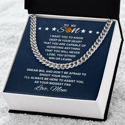 To My Basketball Son - Shoot Your Shot - Love, Mom - Athlete's Gift Shop