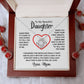 To My Daughter - Love Knot Necklace - Athlete's Gift Shop