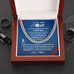 To My Dear Son, Home Base - Cuban Link Necklace - Athlete's Gift Shop