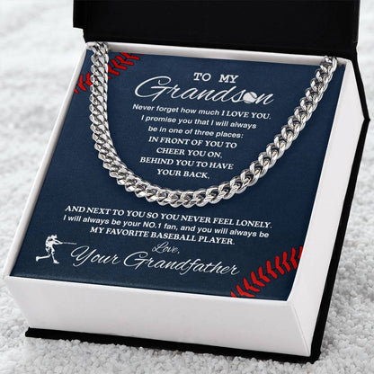 To My Grandson - #1 Fan, Personalized Ending - Athlete's Gift Shop