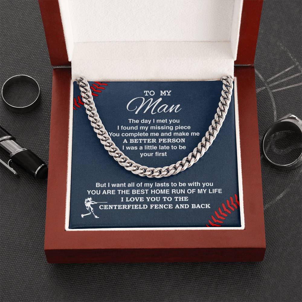 To My Man - Best Home Run - Athlete's Gift Shop
