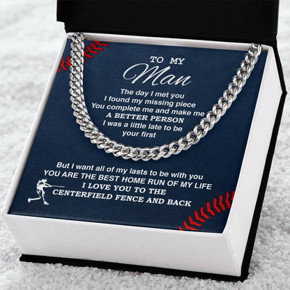 To My Man - Best Home Run - Athlete's Gift Shop