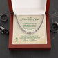 To My Par - fect Son - Cuban Link Necklace - Athlete's Gift Shop