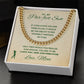 To My Par - fect Son - Cuban Link Necklace - Athlete's Gift Shop
