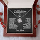 To My Soccer Daughter - Love Knot Necklace - Athlete's Gift Shop