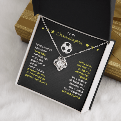 To My Soccer Granddaughter - Love Knot Necklace - Athlete's Gift Shop