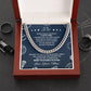 To My Son (MVP) - Cuban Link Necklace - Athlete's Gift Shop