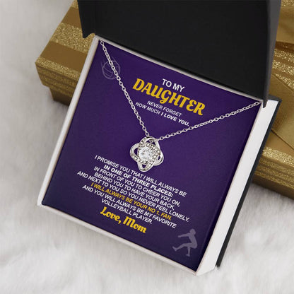 To My Volleyball Daughter - Love Knot Necklace - Athlete's Gift Shop