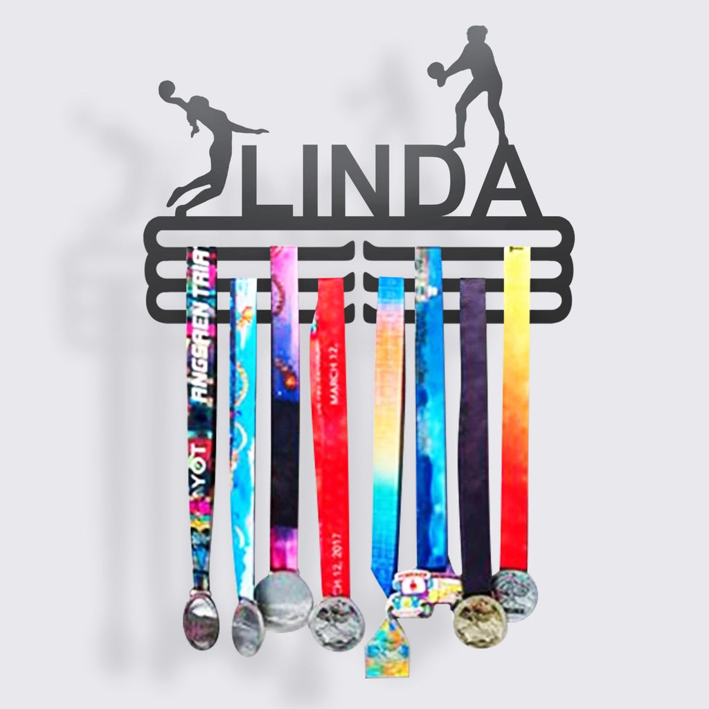 Personalized Volleyball Medal Hanger
