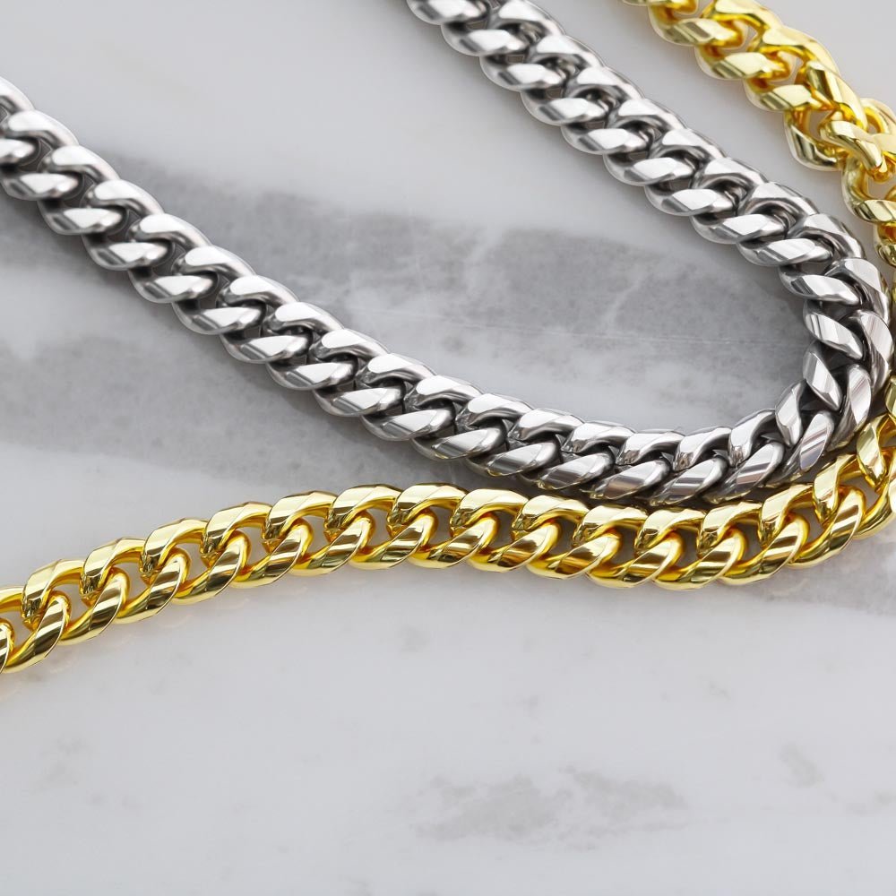 Cuban Link Necklace - To My Baseball Son - Athlete's Gift Shop