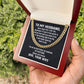 Cuban Link Necklace - To My Husband, Never Forget - Athlete's Gift Shop