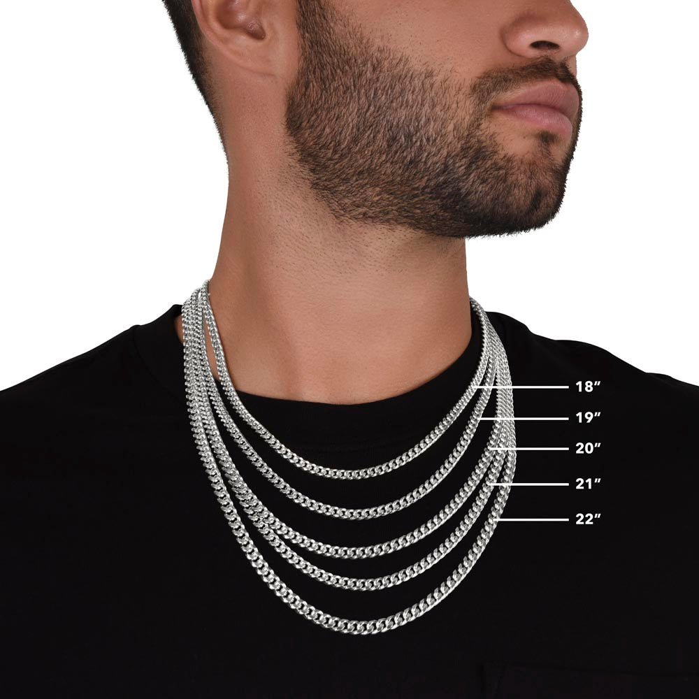 Cuban Link Necklace - To My Son, Achieve Anything, Home Base - Athlete's Gift Shop