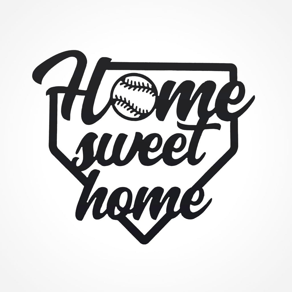 Home Sweet Home Baseball Metal Art