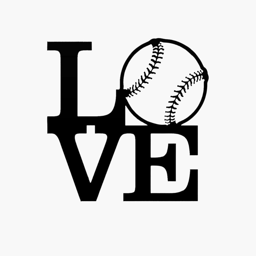 Love Baseball Metal Art - Athlete's Gift Shop