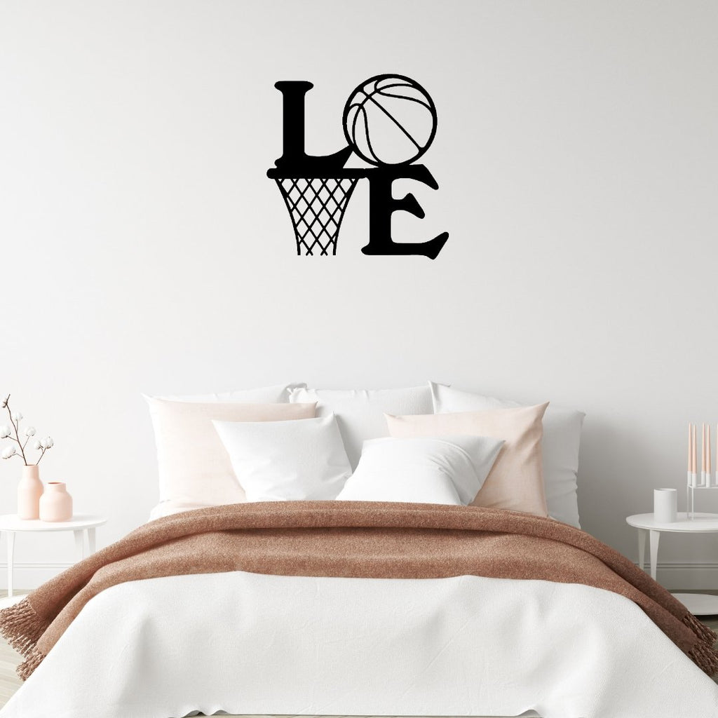 Love Basketball Metal Wall Art