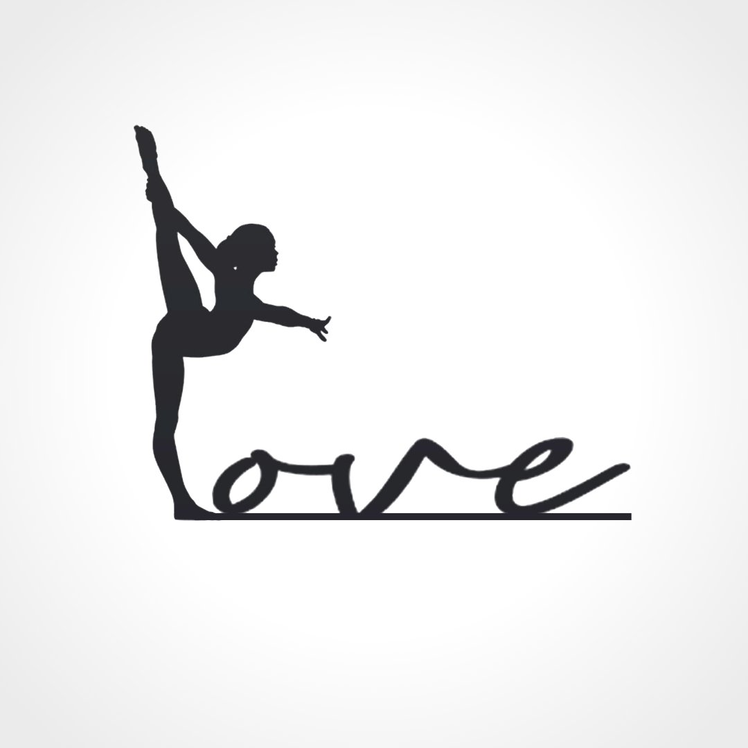 Love Gymnastics Metal Wall Art - Premier Medal Hangers USA
