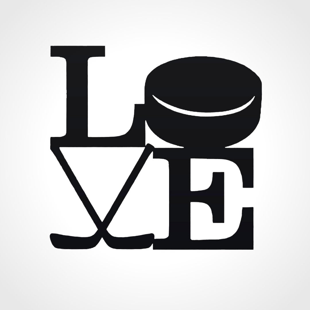 Love Hockey Metal Wall Art - Premier Medal Hangers USA