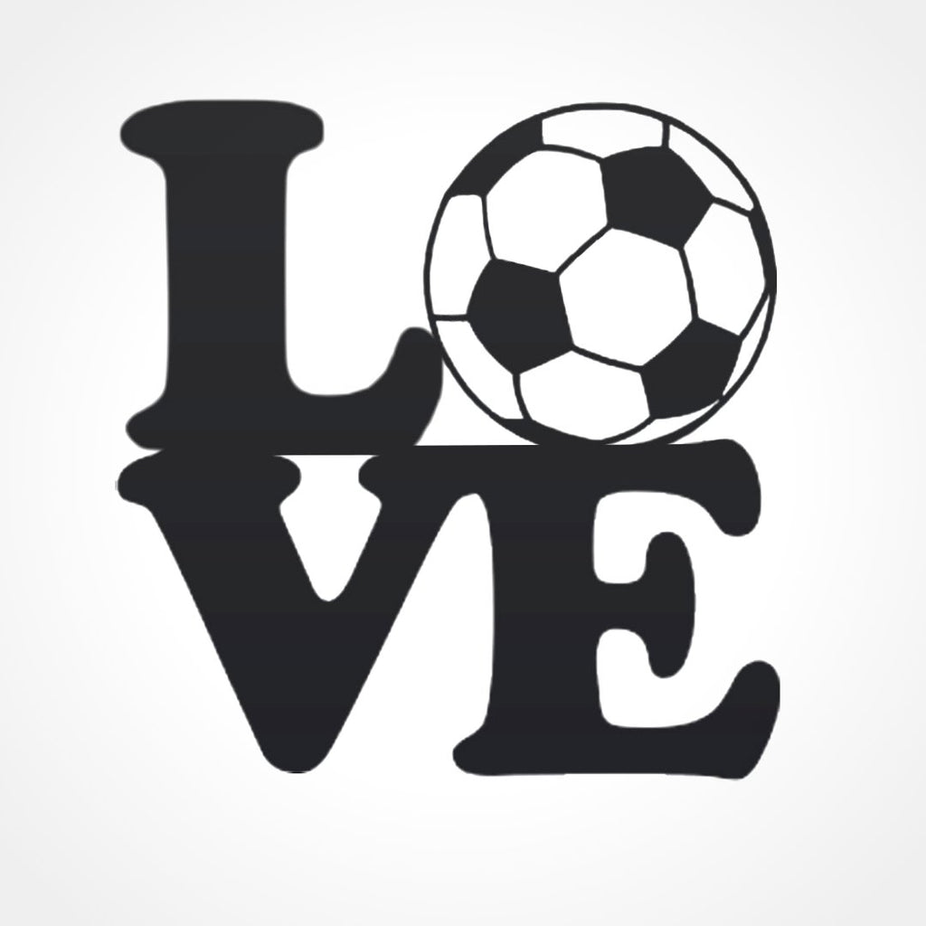 Love Soccer Metal Wall Art