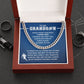 My Football Grandson - Cuban Link Necklace - Athlete's Gift Shop