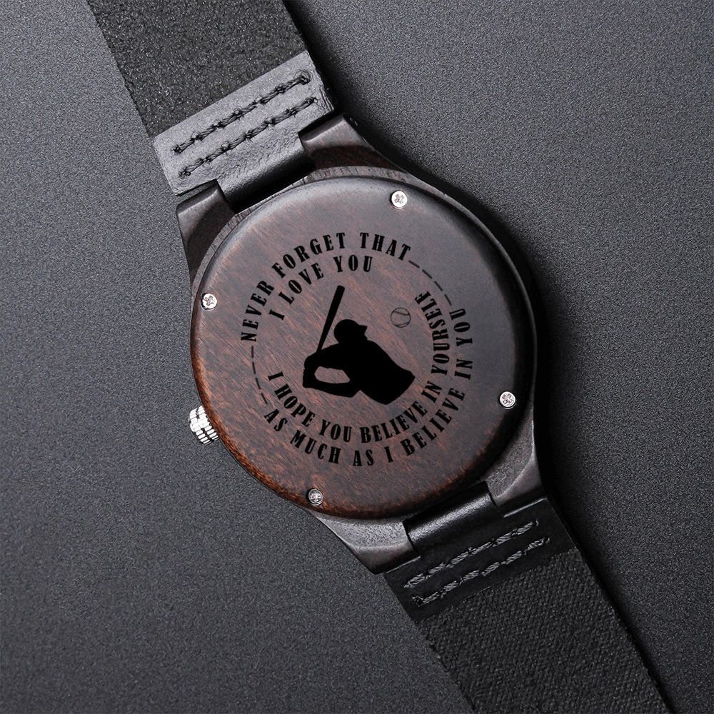 Never Forget I Love You - Baseball Watch - Athlete's Gift Shop