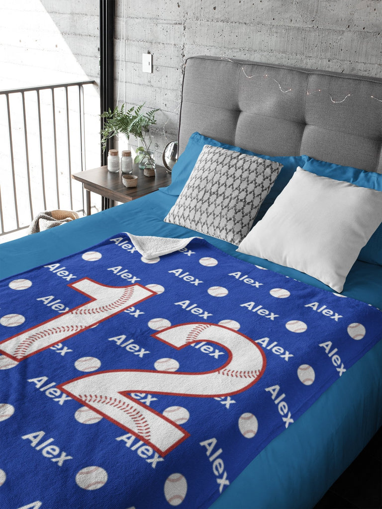 Personalized Baseball Blanket