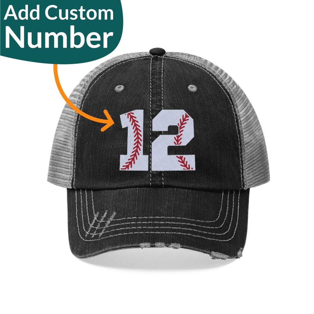 Personalized Baseball Distressed Trucker Hat